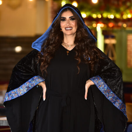 BLACK & BLUE Kaftan – A Fusion of Tradition & Modern Elegance