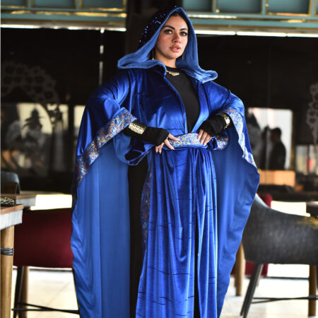BLACK & BLUE Kaftan – A Fusion of Tradition & Modern Elegance