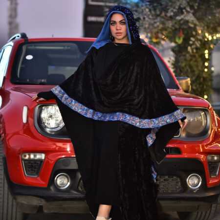 BLACK & BLUE Kaftan – A Fusion of Tradition & Modern Elegance