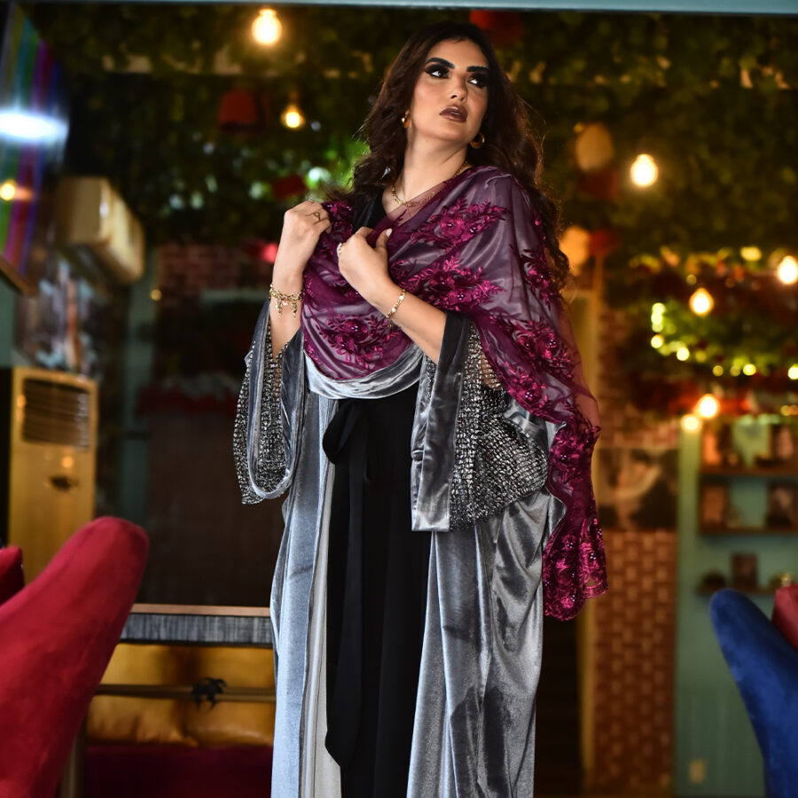 GREY Kaftan – Where Elegance Meets Modern Sophistication - Image 3