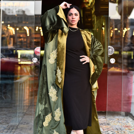 OLIVE GREEN Kaftan – A Timeless Statement of Luxury & Elegance