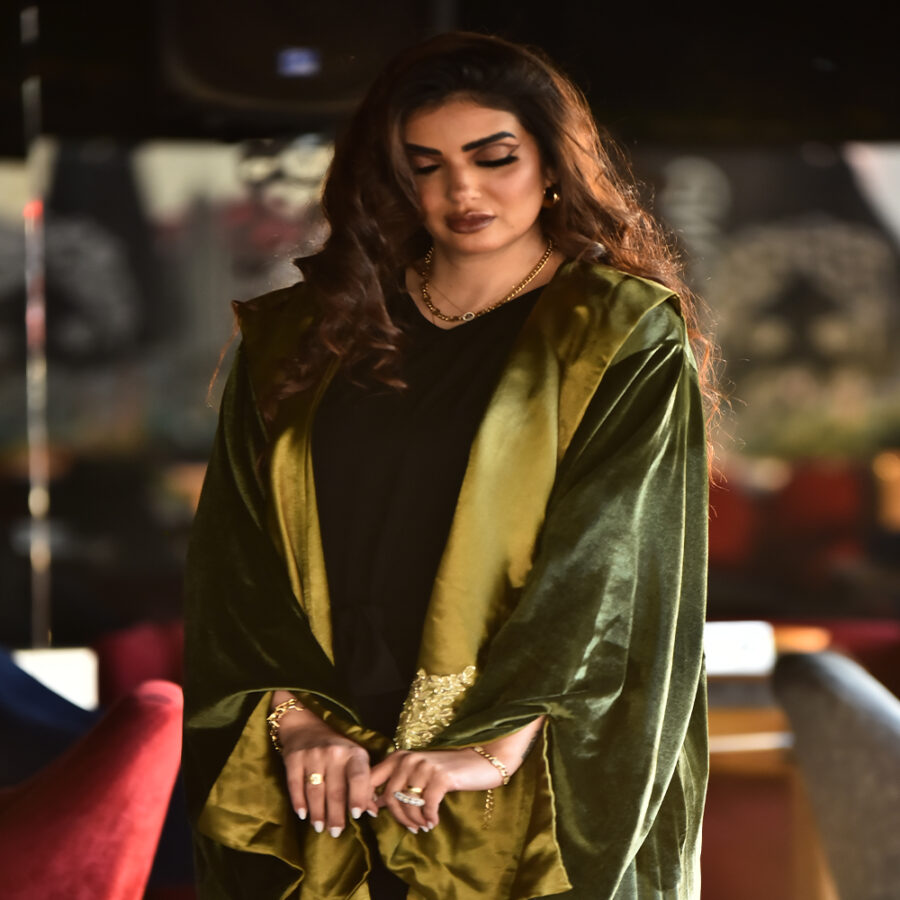 OLIVE GREEN Kaftan – A Timeless Statement of Luxury & Elegance - Image 3